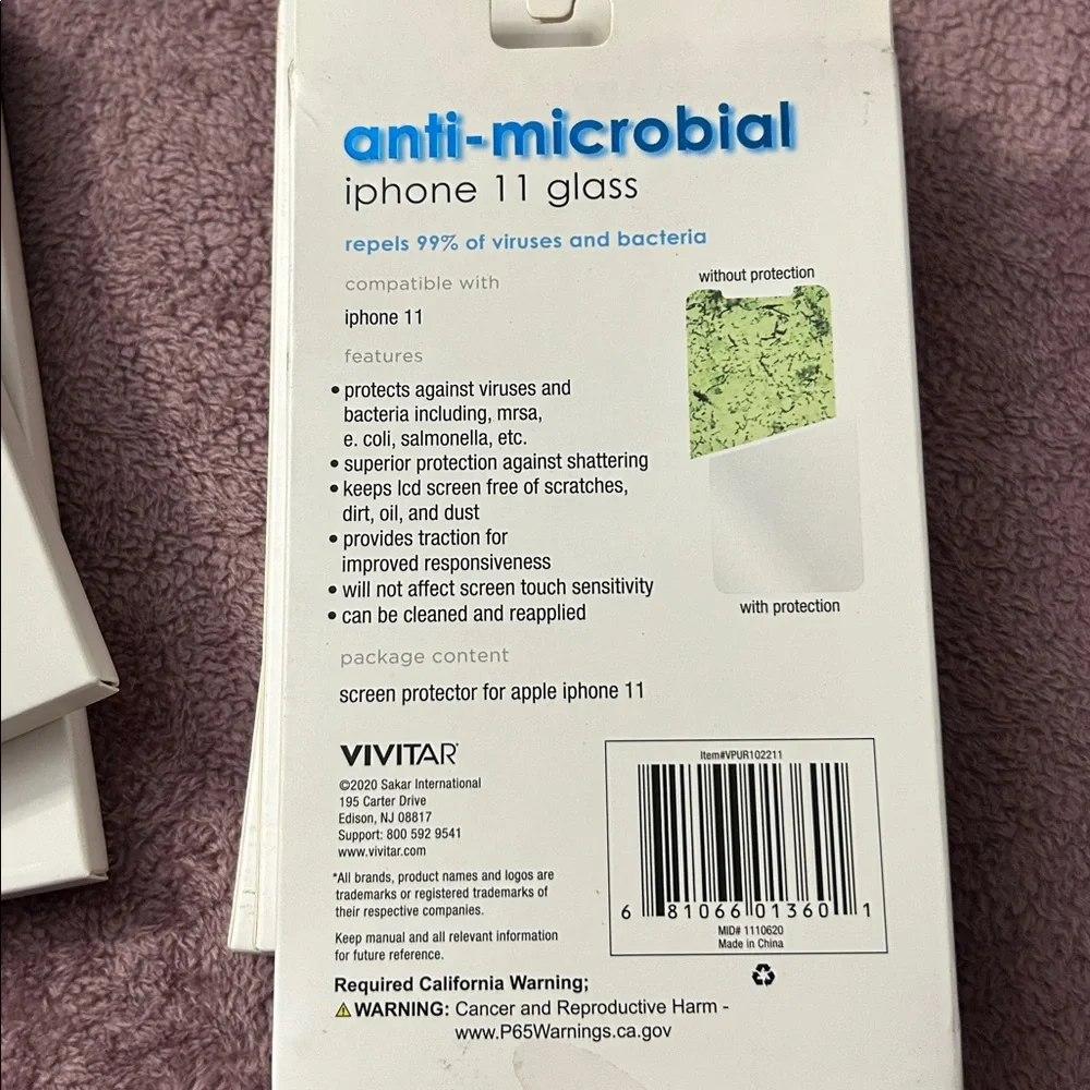 PureMobile Anti-Microbial iPhone 11 Glass Protector